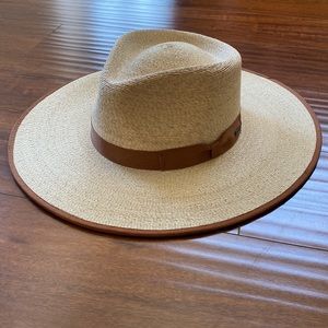 Brixton Jo Straw Rancher Hat in Natural sz M